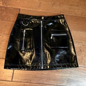 Black Leather Skirt